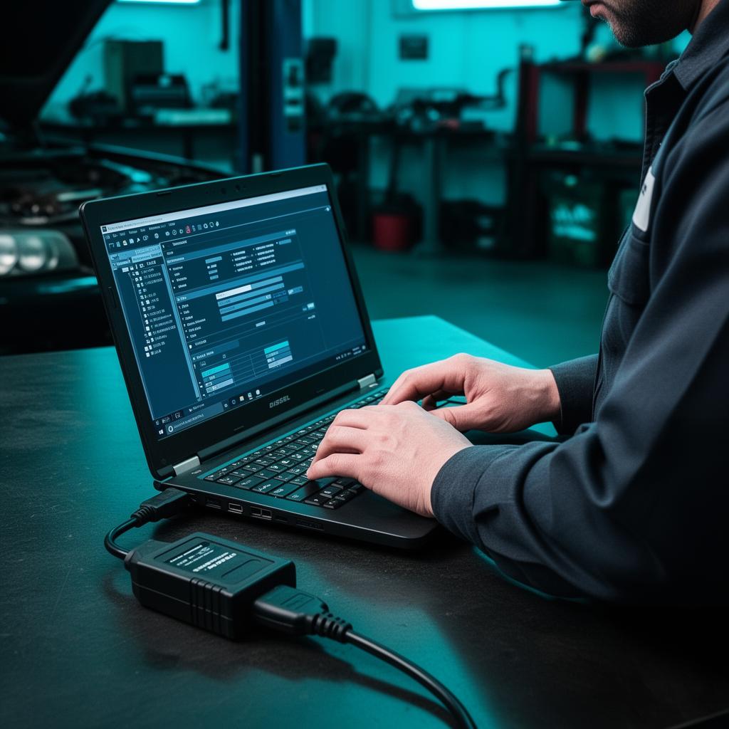 Técnico DTS trabajando en diagnóstico remoto